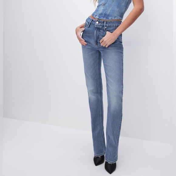 NWT Good American Good Icon Straight Jeans (2) - Picture 2 of 9